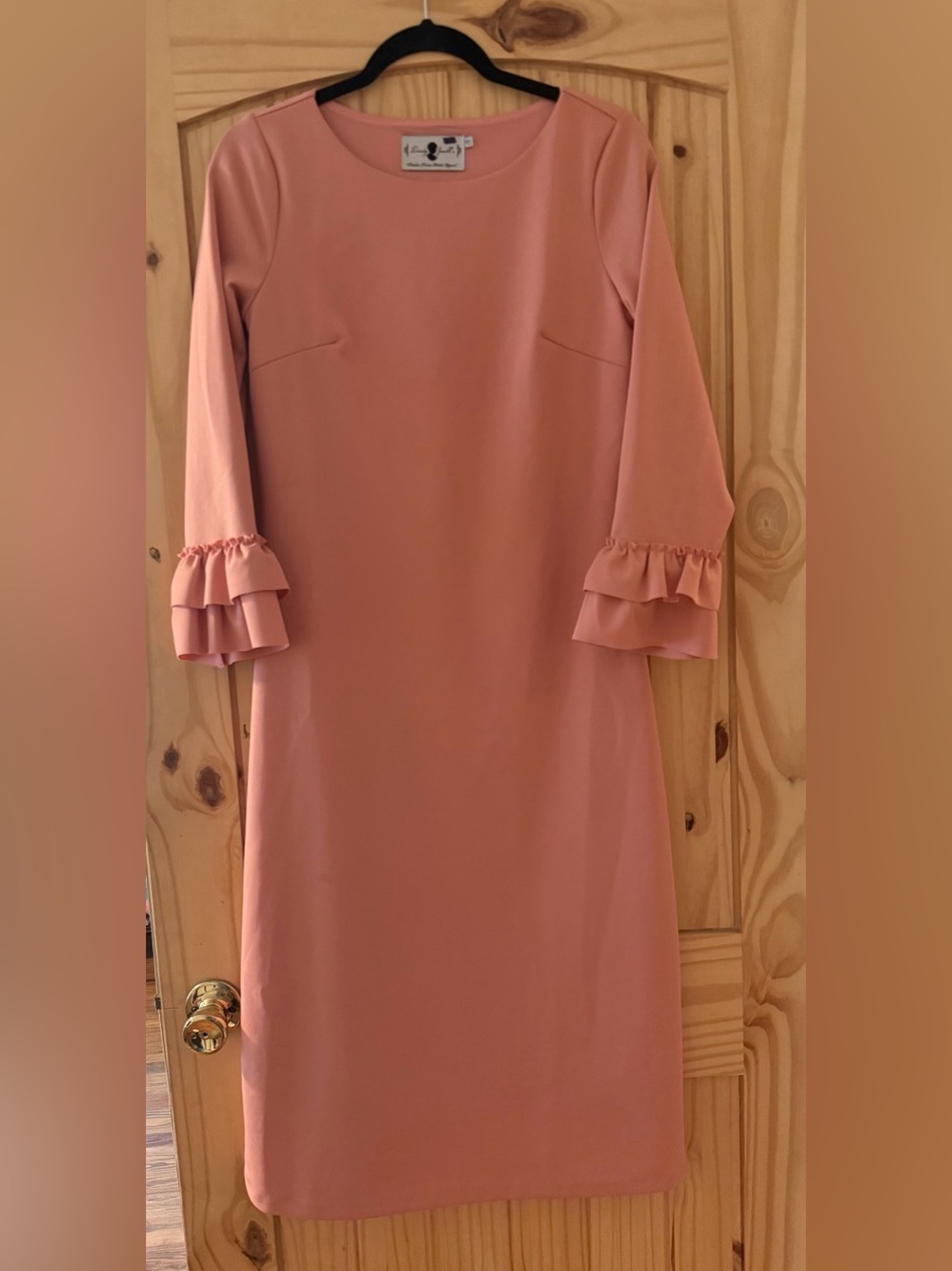 Women's Dainty Jewells light pink Ruffle-Sleeve Shift Dress